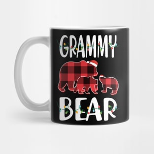 Grammy Bear Red Plaid Christmas Pajama Matching Family Gift Mug